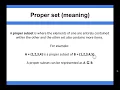 Algorithms - Proper subset meaning