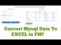 How to Export Data to EXCEL using PHP MySQL Data into EXCEL PHPSpreadsheet
