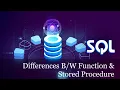 Differences Between Stored Procedure Function SQL HINDI Tutorial-17