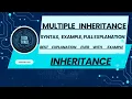 Multiple Inheritance in C Syntax Example Best Explanation in Hindi