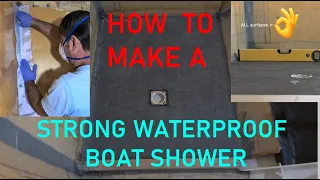 HOW TO MAKE A STRONG, WATERPROOF BOAT SHOWER 🛀 Ep.144 Building my steel sailing yacht