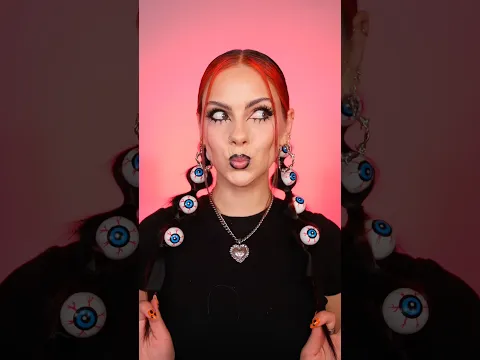 Halloween Hairstyle With Eyeballs 👀