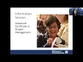 Advanced Certificate in Project Management Information Session CUNY SPS