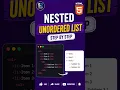 Nested Unordered List HTML