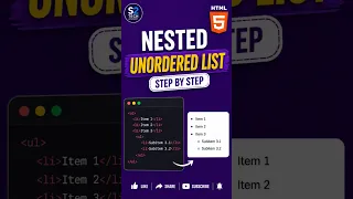Nested Unordered List HTML