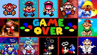Top 126 SNES Games GAME OVER Screens MEGA VIDEO 