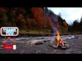 4K UHD Autumn Campfire by the River - 2h Serene Crackling Fire & Nature Symphony (High Quality)