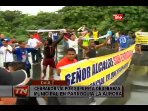 Cerraron vía por supuesta ordenanza municipal en parroquia La Aurora