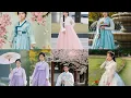 Wearing Traditional Dress Hanbok Korean Modern Hanbok