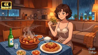 a peaceful life of living alone in the big city ghibli style video