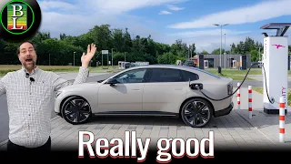 volvo es90 92 kwh long distance test 920 km autobahn trip charging u0026 travel experience