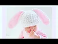 SUPER CUTE BABY HAT with ears EASY CROCHET PATTERN FOR ALL SIZES with MEASUREMENTS