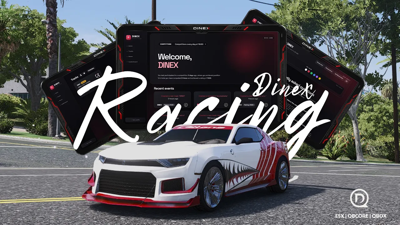 DINEX RACING V2 — [ESCROWED]   ESX | QBCore | Standalone | Advanced FiveM Racing System