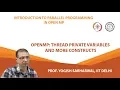 OpenMP thread private variables and more constructs