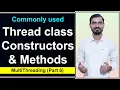 Thread class Methods Constructors Multithreading in Java by Deepak Hindi