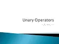 12 - Unary Operators in c programming