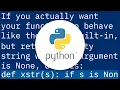 Python most idiomatic way to convert None to empty string