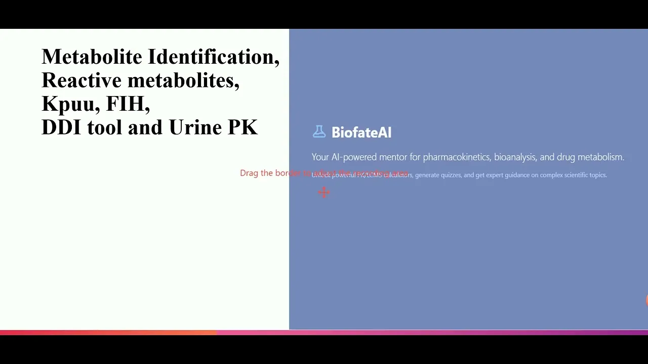Metabolite Identification and Urine PK