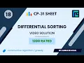 Differential Sorting Solution 1200 Rated TLE CP-31 Sheet Best Codeforces Problems
