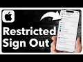 How To Fix Sign Out Is Not Available Due To Restrictions On iPhone