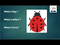 What is Defect Error and Bug in Hindi in 10 minutes Vp s Learning Lab