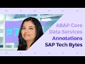 SAP TechBytes ABAP Core Data Services Annotations