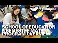 Quinnipiac University School of Education 5 Semester MAT Program Overview