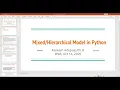 Models in Python Part 1