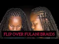 Detailed Fulani Flip-Over Boho Braids Tutorial Easy Protective style for beginners