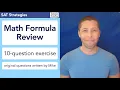 SAT Formula Review Exercise 10 questions on essential math formulas and processes