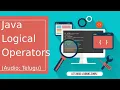 Java Logical Operators in Telugu Java in Telugu