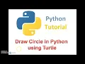 Python Circle Drawing using Turtle in Tamil