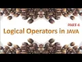 Logical Operators in JAVA