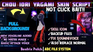 chou iori yagami script with full background backup sound u0026 voice dc the script maker