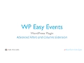 WP Easy Events WordPress Plugin - Advanced Filters and Columns Extension