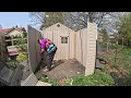 Lifetime Storage Shed Take Down Setup at New Location