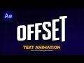 Quick Epic Offset Text Animation in After Effects Beginner Friendly