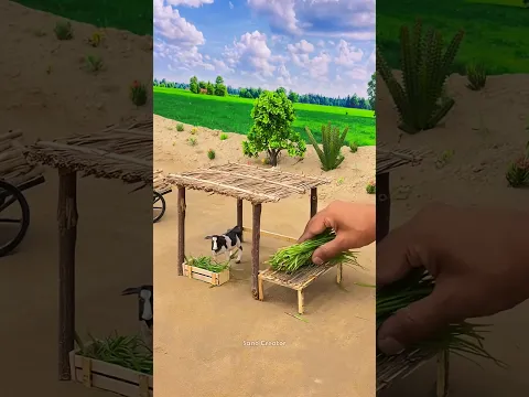 गाय माता का घर 🥹😭(part14) woodtoy-woodworking art skills/handcraft#motupatlu #shorts