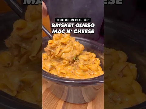 Macro-Friendly, High Protein Brisket Queso Mac n’ Cheese #shorts