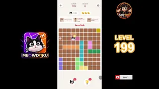 Meowdoku Level 199 walkthrough full solution