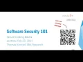 sec4dev 2021 - Software Security 101 Secure Coding Basics Free For Everyone