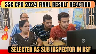 SSC CPO FINAL RESULT 2024 REACTION Selected as Sub-Inspector in Border Security Force BSF