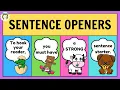 Sentence Openers Sentence Starters Hook Sentences VCOP Creative Writing