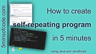 Self-repeating program or Quine in 5 minutes - JavaScript Java
