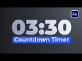 How to Create Countdown Timer - Easy After Effects Tutorial