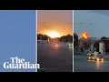 Download Lagu The moment a Russian missile strikes Dnipro in eastern Ukraine