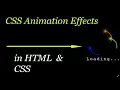 CSS Animation Effects in HTML CSS