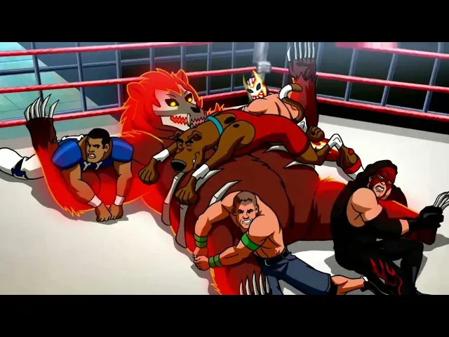 Scooby-Doo! WWE Steel Cage Match John Cena, Kane & Sin Cara Vs Ghost Bear!! | WrestleMani