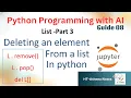 08 How to delete an element from a list in Python remove pop and del functions
