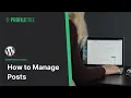 How to Manage Posts on WordPress WordPress Tutorial WordPress WordPress For Beginners